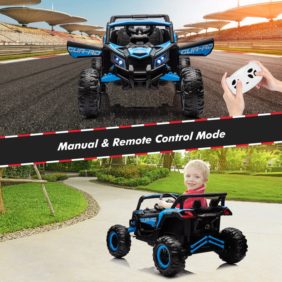 Kids UTV With Remote Control, 24V Ride On Car, Battery Powered Electric Vehicles, Spring Suspension, 200W Motor, Metal Frame AXSSIBLZ