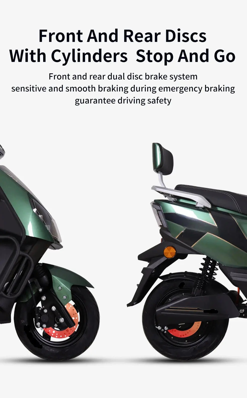 Geetha K-T5 E-Moped Scooter front and rear discs