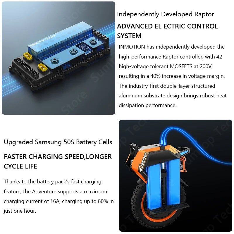 V14 Xtreme Speed Electric Unicycle – 70 km/h, 9000W Power, 2400Wh Battery High Torque Unicycle Wheel AXSSIBLZ