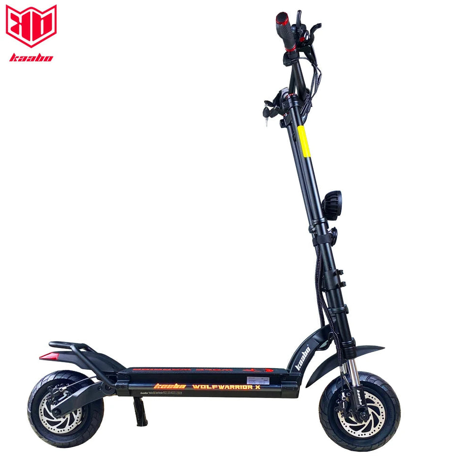 Original Kaabo Wolf Warrior X 10inch 60V 21Ah 60V 28Ah Battery Top speed 70km/h Electric Scooter with Hydraulic Shock Absorption AXSSIBLZ