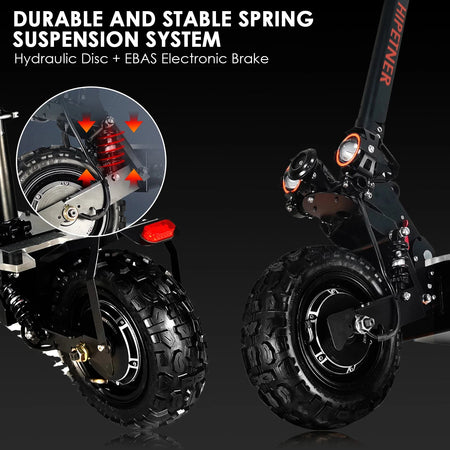 5600W Adult Electric Scooter W/Seat,Dual Motor EScooter, 3 Speed 80km/h 90kmRange,60V 27AH,11'' Heavy Duty Vacuum Off-Road Tire AXSSIBLZ