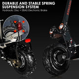 5600W Adult Electric Scooter W/Seat,Dual Motor EScooter, 3 Speed 80km/h 90kmRange,60V 27AH,11'' Heavy Duty Vacuum Off-Road Tire AXSSIBLZ