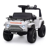6V Ride On Car Battery Powered Electric Car for Kids with LED Light FM Horn Rear Storage Riding 4 Wheels Toy for Aged 3-6 Years AXSSIBLZ