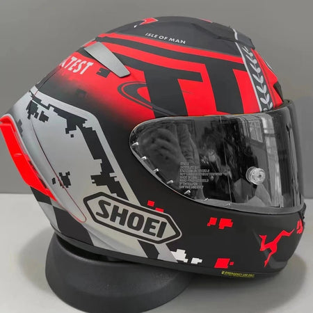 Motorcycle helme Full Face shoei X14 isle of man TT X-Sprit 3 RED  Motocross Racing Motobike Riding Helmet Casco De Motocicleta AXSSIBLZ