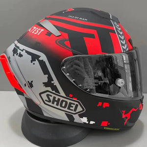 Motorcycle helme Full Face shoei X14 isle of man TT X-Sprit 3 RED  Motocross Racing Motobike Riding Helmet Casco De Motocicleta AXSSIBLZ