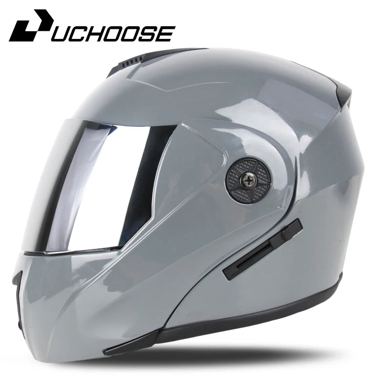 Flip-Up Motorcycle Helmet – Dual Lenses, Full Face Protection, Ideal for Riding & Motocross AXSSIBLZ