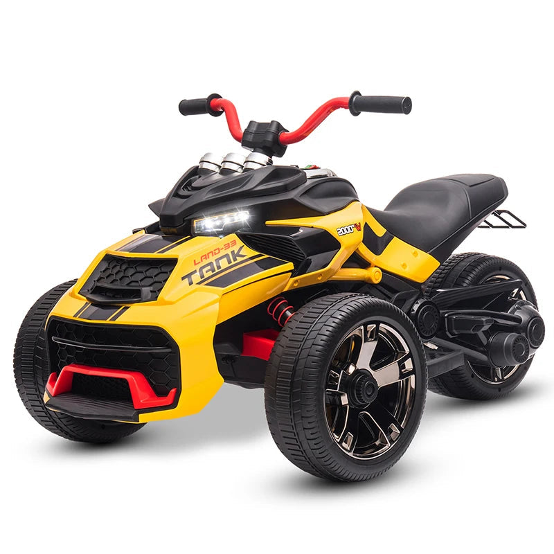 12V Kids ATV Ride On Toy Three-Wheel Electric Vehicle for 3-8y Kids Gifts Battery Powered Car Toys with Lights,Music AXSSIBLZ