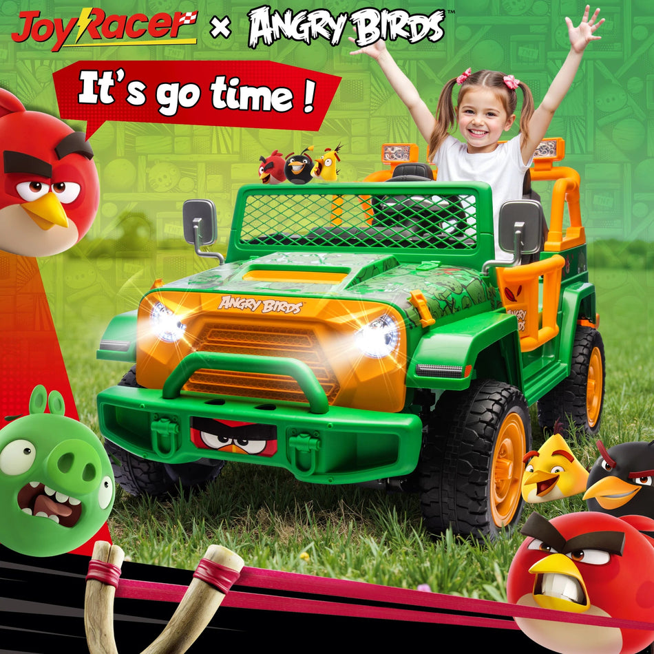 Funappy Birthday on Wheels Kids Electric Ride-On Car – 4WD Off-Road, Dual Seats, Remote Control, Bluetooth, for Ages 3-8 AXSSIBLZ