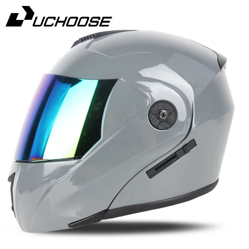 Flip-Up Motorcycle Helmet – Dual Lenses, Full Face Protection, Ideal for Riding & Motocross AXSSIBLZ