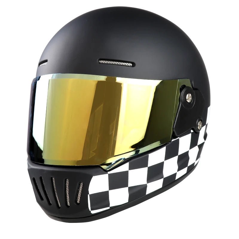 Motorcycle helmets for men and women, retro full helmets, electric motorcycles, seasonal blue trend, winter motorcycle running h AXSSIBLZ