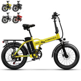 1000W Folding Electric Bike, 48V 20AH Large Removable Battery E Bike, 30+MPH, 80 Miles Max Range, 20" Fat Tire Electric Bike for AXSSIBLZ
