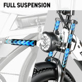 2000W Peak Cargo Electric Bike for Adults with Dual 15Ah Batteries(30Ah) Shima 7 Speed 80Miles-150Miles Long Range Electric Bike AXSSIBLZ