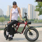750W Electric Bike - 20-inch, Retro Off-Road, 45 KM/H Speed W/ Removable Battery 45KM/H AXSSIBLZ