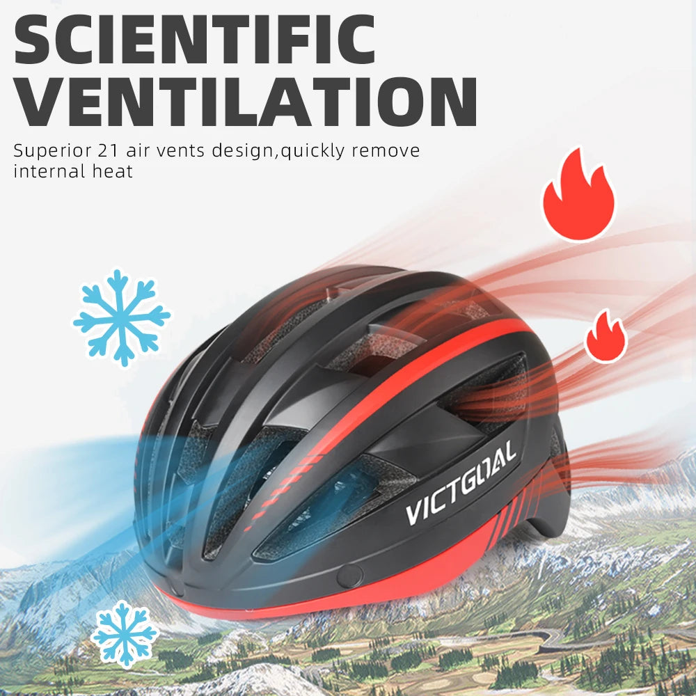 VictoSafe MTB Helmet – Complete Protection with LED, Visor & Goggles for Cyclists AXSSIBLZ