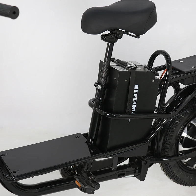 60V Monster Electric Bike 16inch 009Large Battery Long Range Courier Food Delivery Electric Bicycle Cargo Ebike AXSSIBLZ