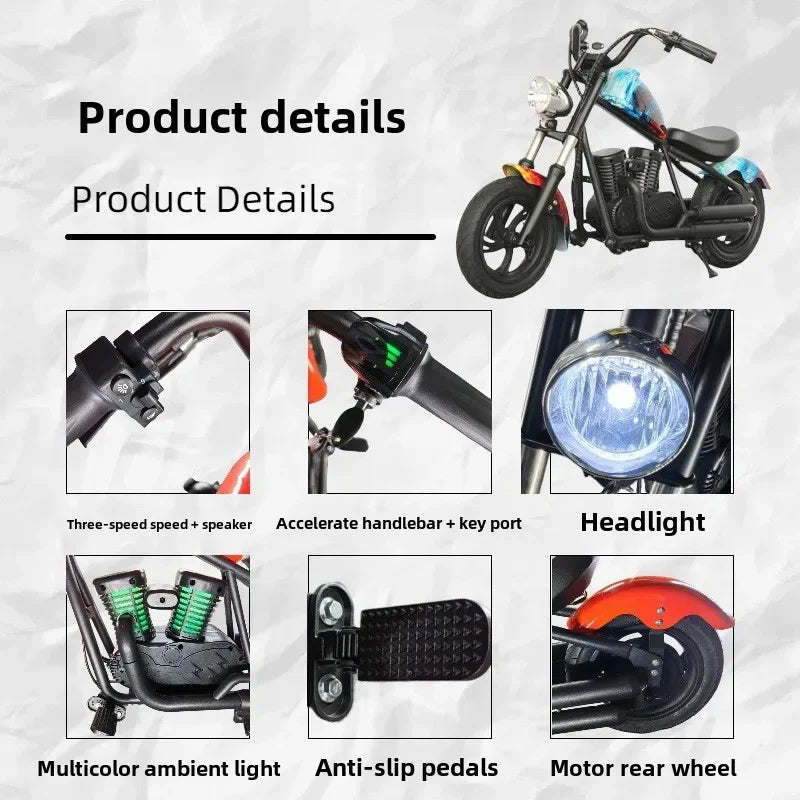 Kids' StormRider Electric Harley Motorcycle - Battery-Powered Ride-on Toy for Young Explorers AXSSIBLZ