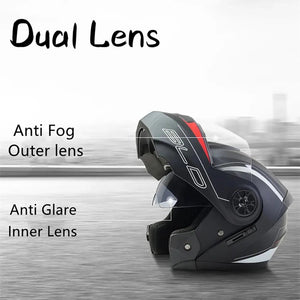 Personalised Dual Lens Flip Up Helmets Motocross Racing Modular Cascos Para Moto Men Women Fashion Full Face Motorcycle Helmet AXSSIBLZ