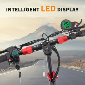 Motor 800W Folding Electric Scooters With Seat For Adults Commuter 28MPH Fast Foldable E-Scooter Off-Road Tires Electric Scooter AXSSIBLZ