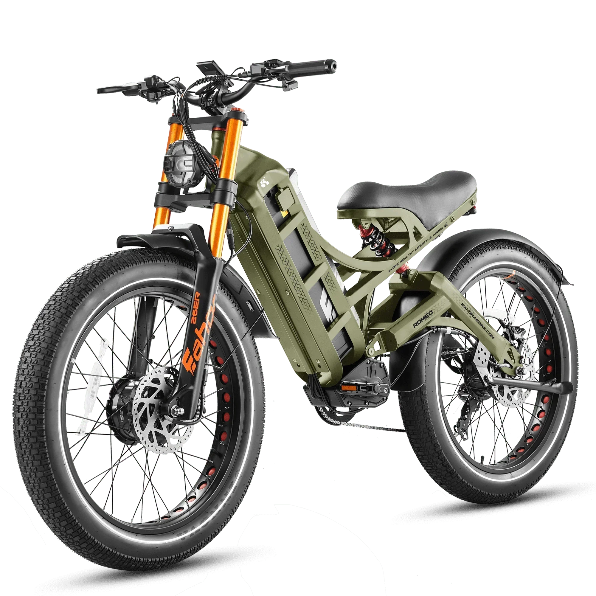 Romeo Pro 2 Xtreme 3000W Dual Motor Fat Tire Ebike – Luxury Off-Road Performance AXSSIBLZ