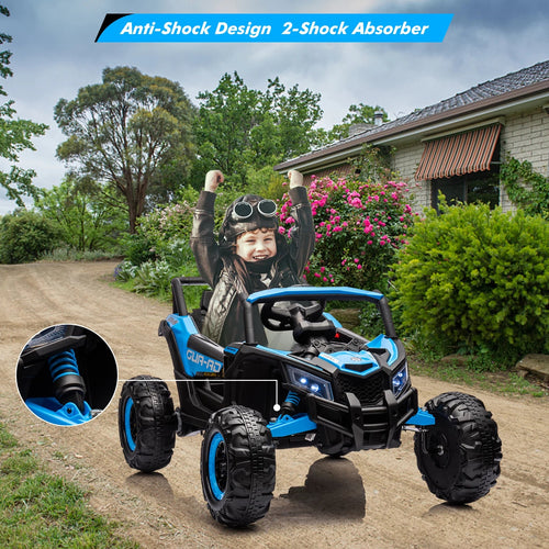 Kids UTV With Remote Control, 24V Ride On Car, Battery Powered Electric Vehicles, Spring Suspension, 200W Motor, Metal Frame AXSSIBLZ