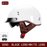 Retro helmet motorcycle helmet motorcycle half helmet four seasons summer wear endoscopic safety hat helmet cruise helmet Riding AXSSIBLZ