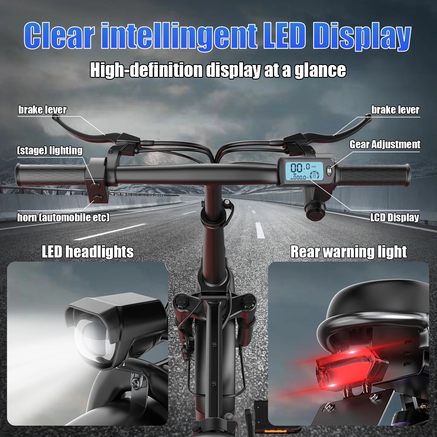 Electric Bike for Adults, 48V 15AH Removable Battery,20MPH 35Miles 500W Brushless Motor Commuting Ebikes for Women Men AXSSIBLZ