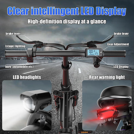 Electric Bike for Adults, 48V 15AH Removable Battery,20MPH 35Miles 500W Brushless Motor Commuting Ebikes for Women Men AXSSIBLZ