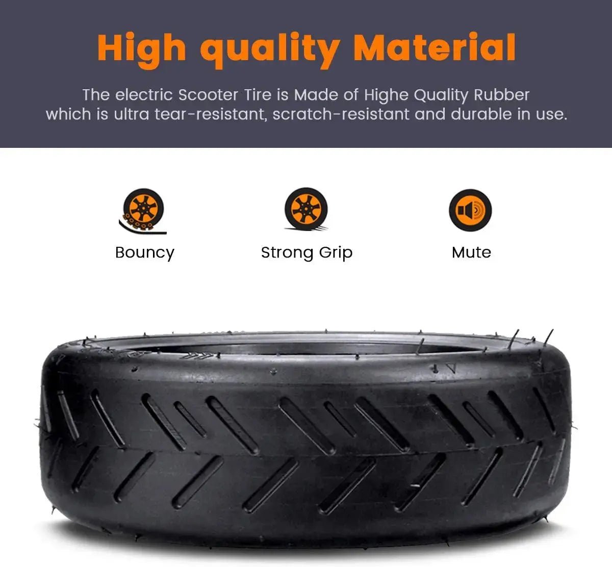 Electric Scooter Rubber Tire 8 1/2x2 Upgraded Thicken Inner Tube 8.5" Replacement Tire - AXSSIBLZ