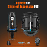 Newest INMOTION V9 Electric Unicycle 1000W Motor 84V 750Wh Battery 60mm Suspension With GPS Remote Locking LED Light EUC-Wheel AXSSIBLZ