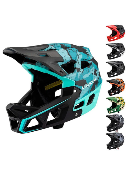 Full Face Mountain Bike Helmet Adult Racing Downhill MTB Helmet Equipped with EPP Chin Support for Adults Mountain Bike Cyclist AXSSIBLZ