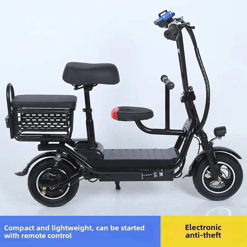 TrioVolt Family-Oriented Lightweight Electric Moped AXSSIBLZ