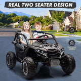 24V Ride On Car For Kids, 4WD Electric Vehicle With Remote Control, 2 Seater, LED Lights, Four-Wheel Shock Absorption, 3 Speeds AXSSIBLZ