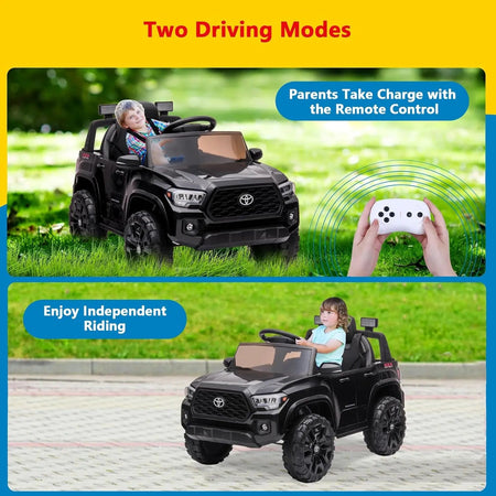 12V Kids Ride on Truck Electric Vehicle Toy with Remote Control, Spring Suspension Safety Belt, Soft Start, LED Light, 3 Speeds AXSSIBLZ