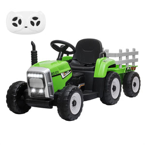 12V Kids  Electric Ride on Tractor Car & Trailer W/MP3 Player & LED Light Remote Control Battery Powered Gift for Xmas AXSSIBLZ