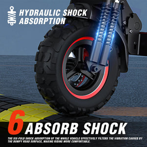 Foldable 1200W Electric Scooter with Seat for Adults, 11'' Off-road Tires, 48V 21Ah Battery, 33Miles Range Commuter E-scooter AXSSIBLZ