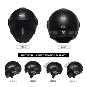 Motorcycle Helmet Full Face Open Face Helmet Modular Helmets Double Lens Quick Release Buckle Men Women CYRIL OP12A Cascos Moto AXSSIBLZ