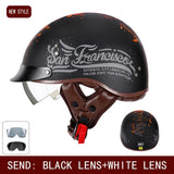 Retro helmet motorcycle helmet motorcycle half helmet four seasons summer wear endoscopic safety hat helmet cruise helmet Riding AXSSIBLZ