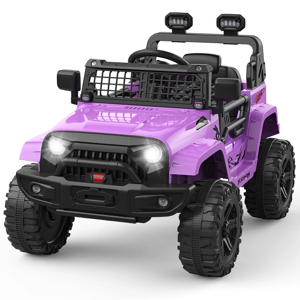 12V Kids Ride On Truck Car With Parent Remote Control, Kids Motorized Vehicles, Spring Suspension, LED Lights, Wireless Music AXSSIBLZ