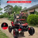 24V Ride On UTV Car, Battery Powered Electric Vehicles, Kids UTV with Remote Control, Spring Suspension,200W Motor, Metal Frame AXSSIBLZ