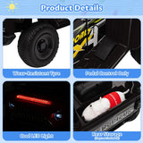 6V Ride On Car Battery Powered Electric Car for Kids with LED Light FM Horn Rear Storage Riding 4 Wheels Toy for Aged 3-6 Years AXSSIBLZ