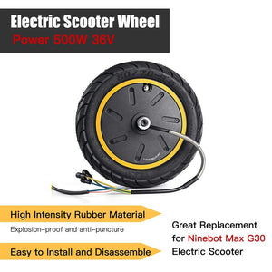 60/70-6.5 Motor Electric Scooter 36V 500W Engine Wheel For Ninebot Max G30 Electric Scooter Rear Driving Wheel Tire Motor Repair AXSSIBLZ