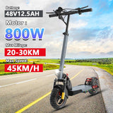 Scooters Electric 800W Peak Power 48V12.5AH Battery City Transportation Electric Scooter 10-inch All-terrain Tire Fold EScooters AXSSIBLZ