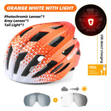 WEST BIKING Integrated Ultralight Bike Helmet With Taillight Goggle Men Women Cycling Safety Hat MTB Road Bike Motorcycle Helmet AXSSIBLZ