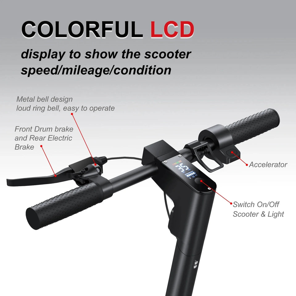 AOVOPRO Ledpad ESMAX Electric Scooter 500W 40km/h Adult APP Smart Shock-absorbing Anti-skid Foldable Portable Electric Scooter AXSSIBLZ