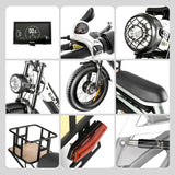 2000W Peak Cargo Electric Bike for Adults with Dual 15Ah Batteries(30Ah) Shima 7 Speed 80Miles-150Miles Long Range Electric Bike AXSSIBLZ