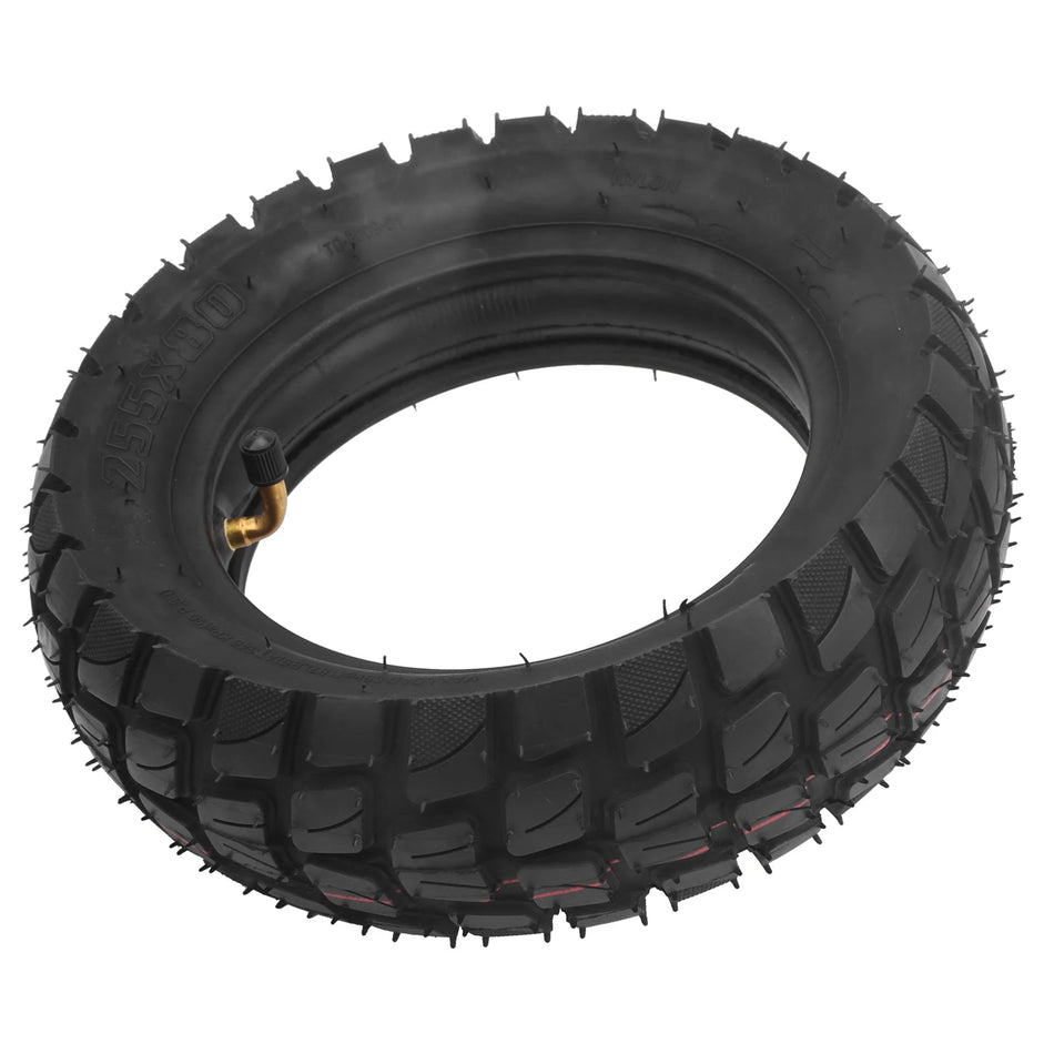 10inch Electric Scooter Tire with 10x2.5in Inner Tube Inflatable Rubber Tyre Replacement 255x80 Outer Tube AXSSIBLZ