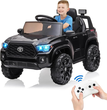 12V Kids Ride on Truck Electric Vehicle Toy with Remote Control, Spring Suspension Safety Belt, Soft Start, LED Light, 3 Speeds AXSSIBLZ