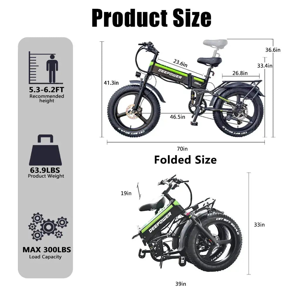 Folding Deepower H20Pro Max Electric-Bike