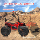 24V Kids ATV,Two Seater Ride on Car 4WD Quad Electric Vehicle,4x100W Powerful Engine with 7AHx2 Large Battery Accelerator Handle AXSSIBLZ