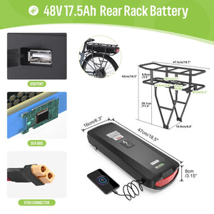Bafang 750W BBS02B Mid-Drive Ebike Conversion Kit – High-Performance Motor & Hailong Battery (48V/52V, 17.5Ah/20Ah) AXSSIBLZ